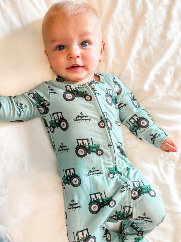 AFC | Green Tractor Bamboo Pajamas