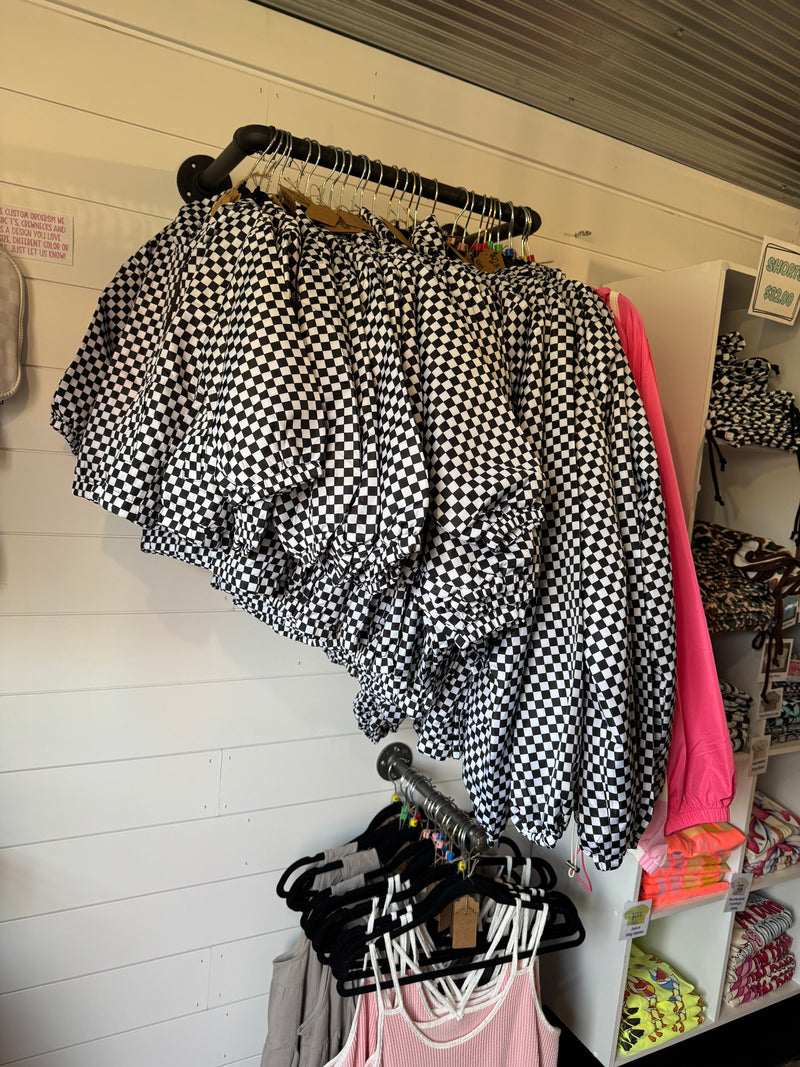 Checkered Windbreaker- Toddler/Youth/Adult