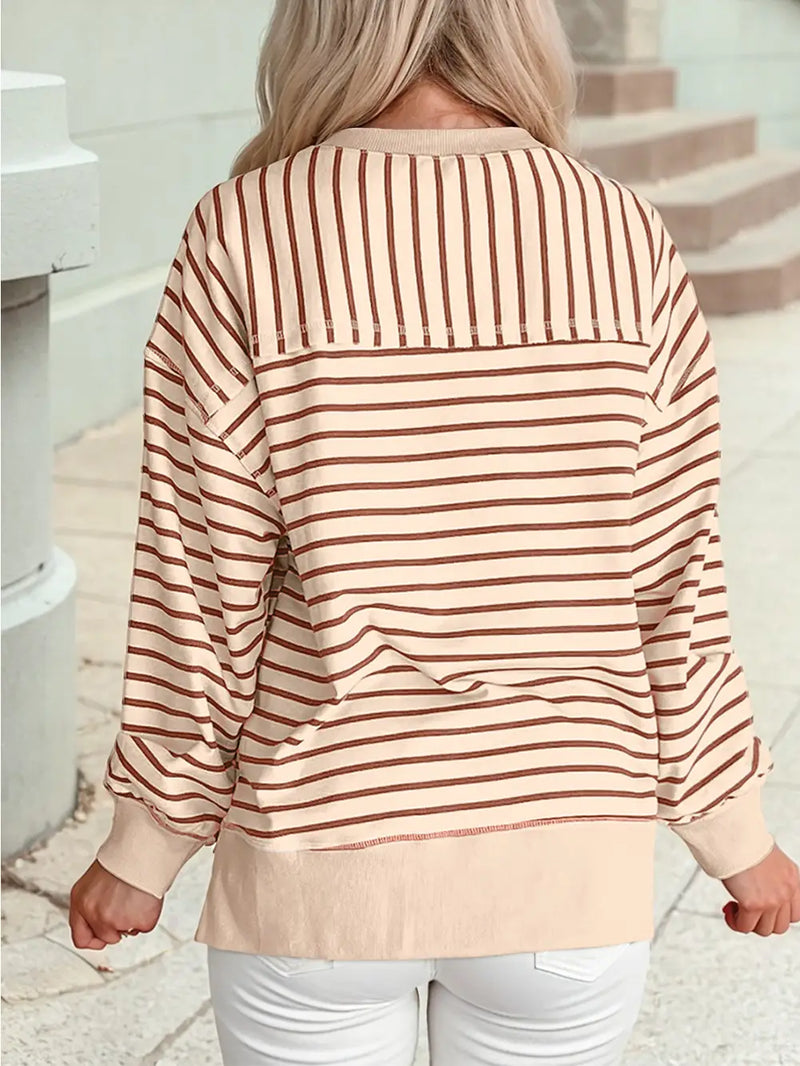 Striped Baggy Sweatshirt