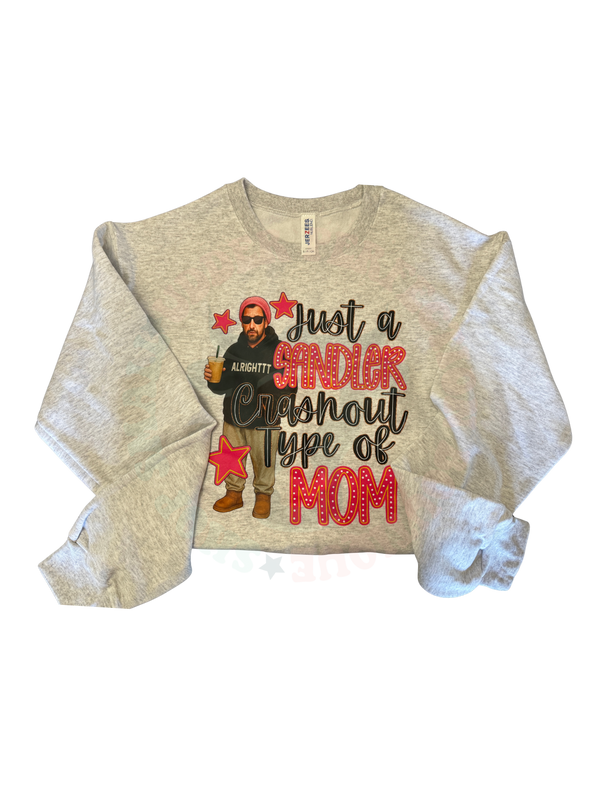 Sandler Crashout Mom- Ash Grey Crewneck