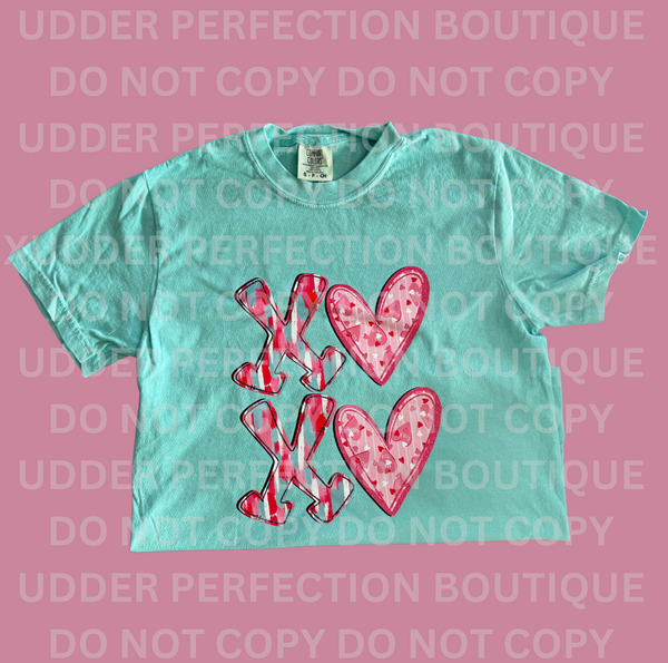 Printed XOXO-Chalky Mint