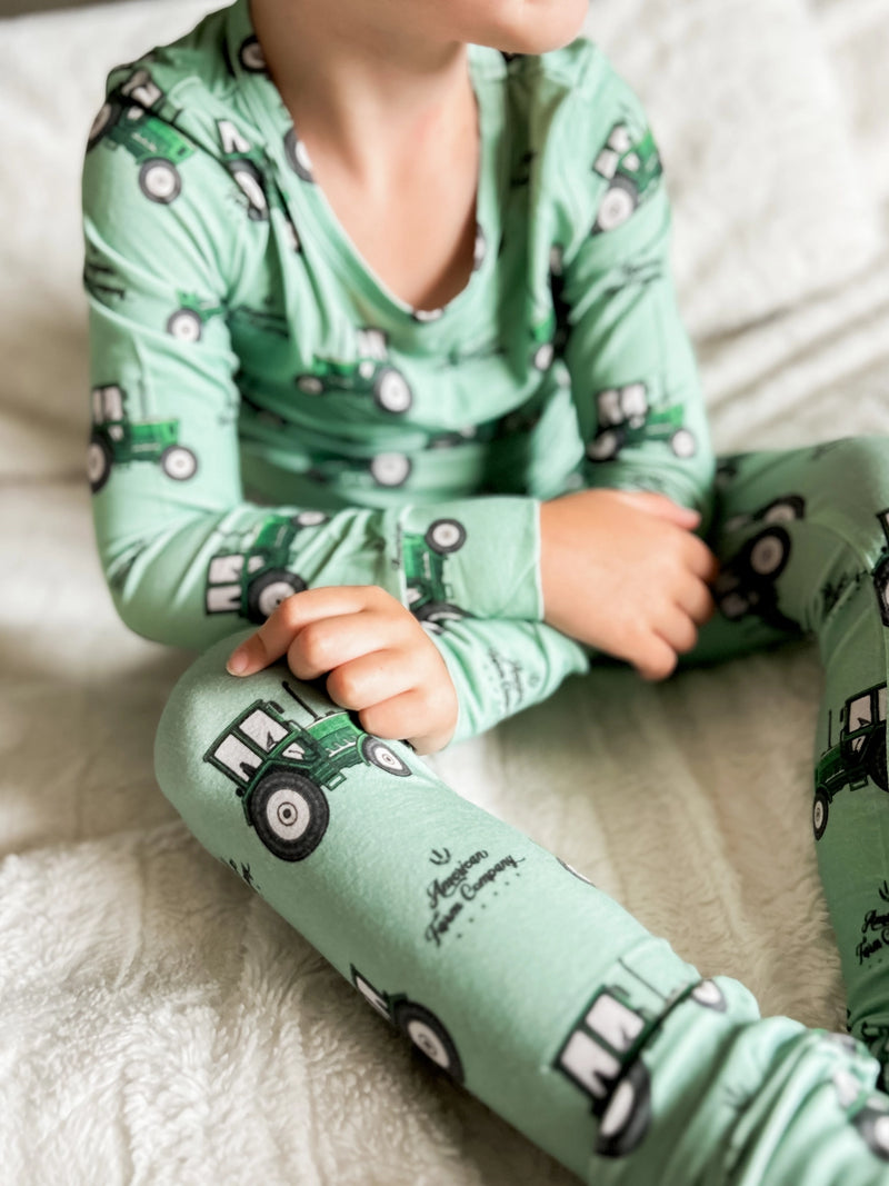 AFC | Green Tractor Toddler Bamboo Pajamas