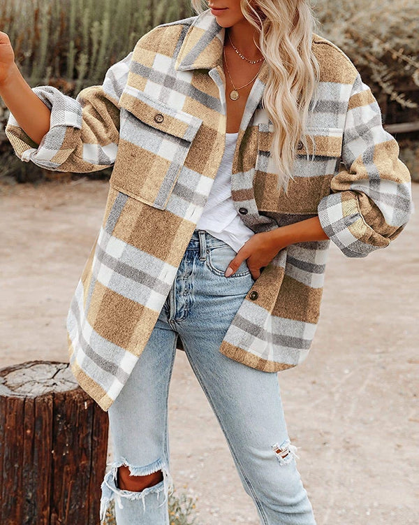 Plaid Flannel Jacket- 2 Colors