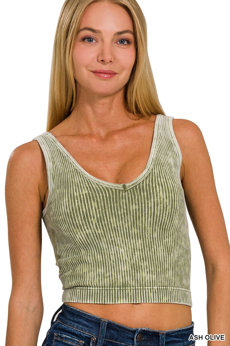 Cropped Padded Tank/Bra