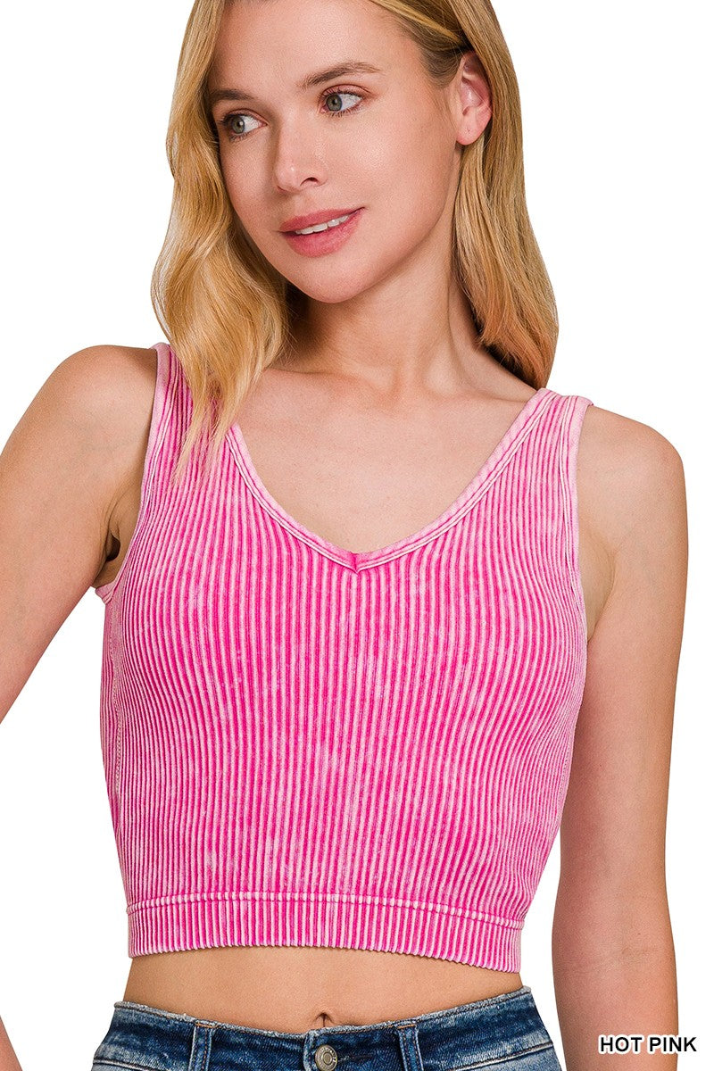 Cropped Padded Tank/Bra