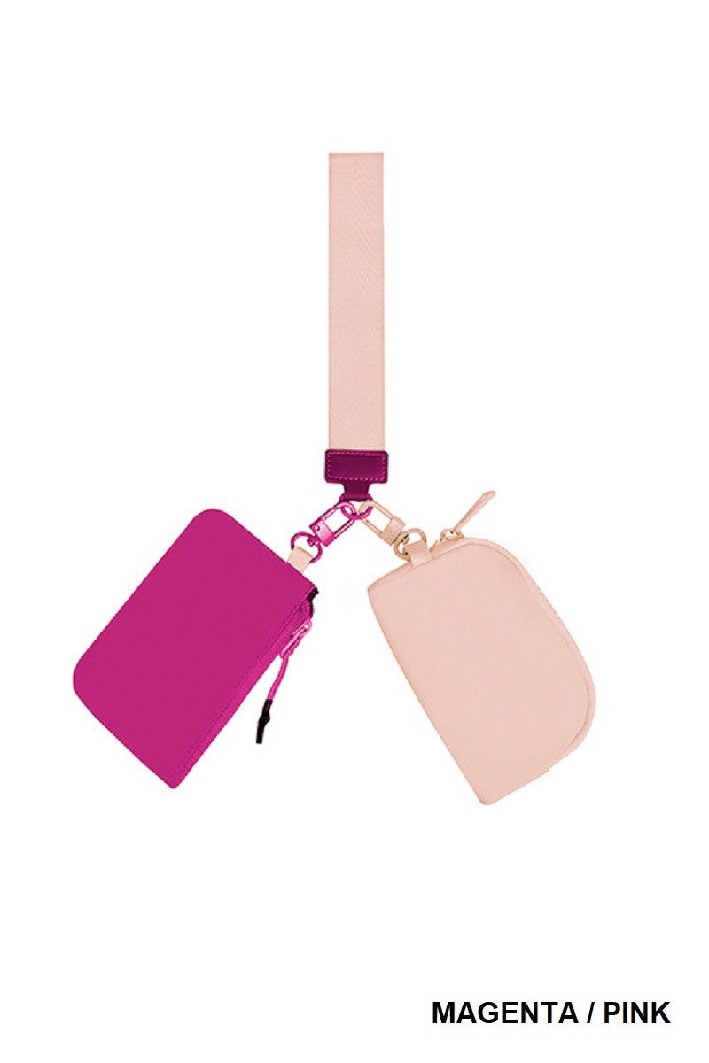 Dual Pouch Keychain Wristlet