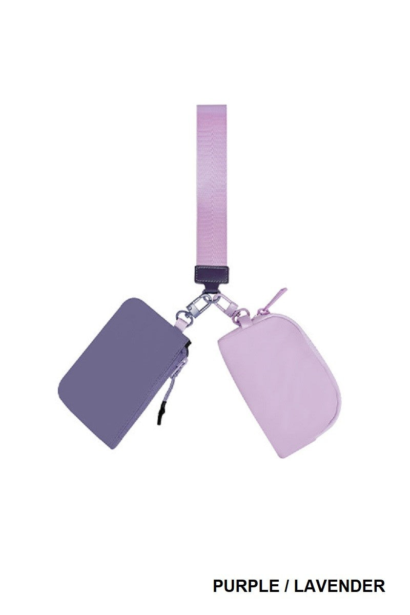 Dual Pouch Keychain Wristlet