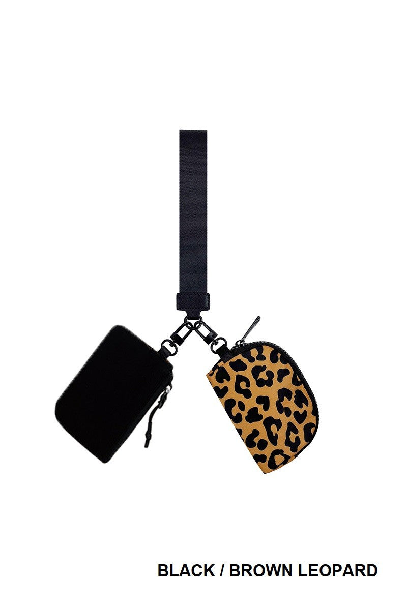 Dual Pouch Keychain Wristlet