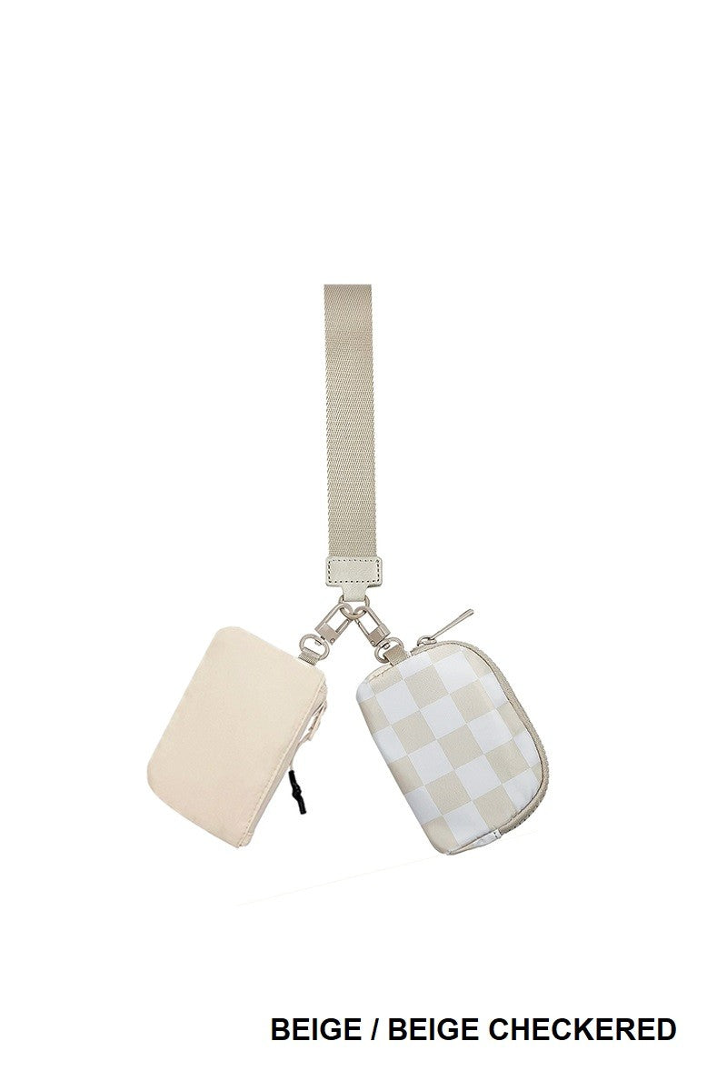 Dual Pouch Keychain Wristlet