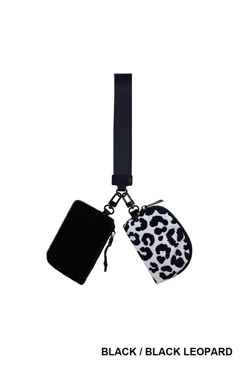 Dual Pouch Keychain Wristlet