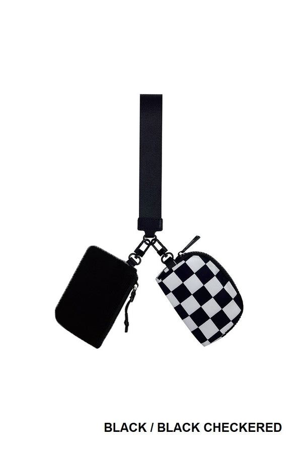 Dual Pouch Keychain Wristlet