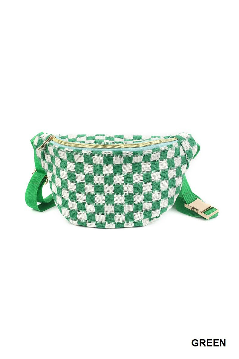 Checkered Crossbody Sling Bag