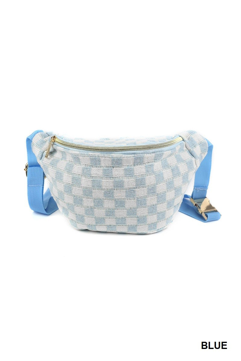 Checkered Crossbody Sling Bag