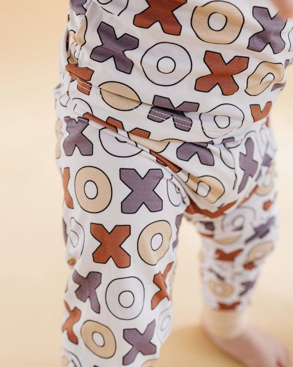 Lucky Panda | Valentine's Day Kids Bamboo Pajamas Two Piece Set | XOXO