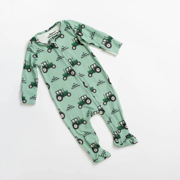 AFC | Green Tractor Bamboo Pajamas