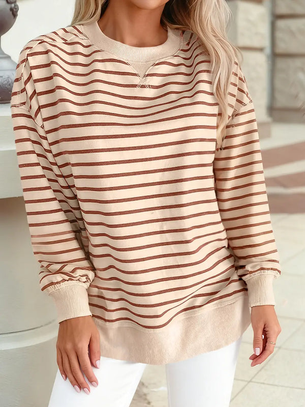 Striped Baggy Sweatshirt