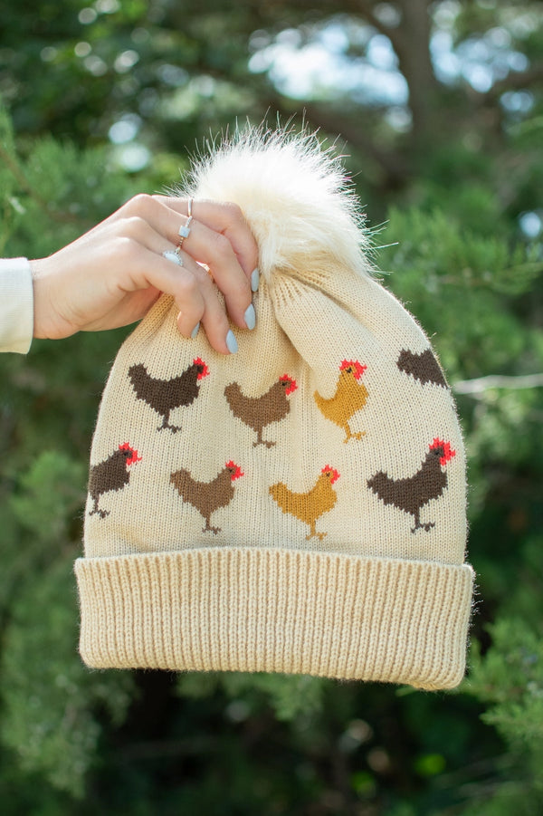 Chicken Pom Beanie