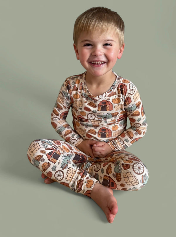 Hayride & Harvest Dream 2 Piece Bamboo Jammies | Dream Big Little Co.