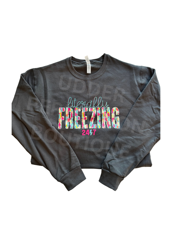 Freezing 24/7-Charcoal Crewneck