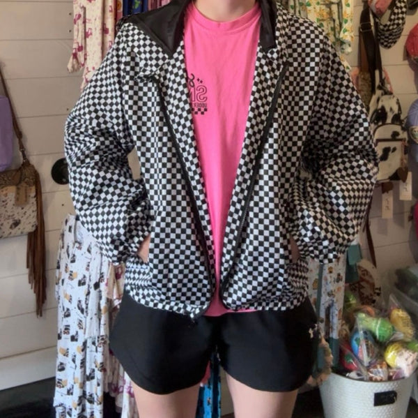Checkered Windbreaker- Toddler/Youth/Adult