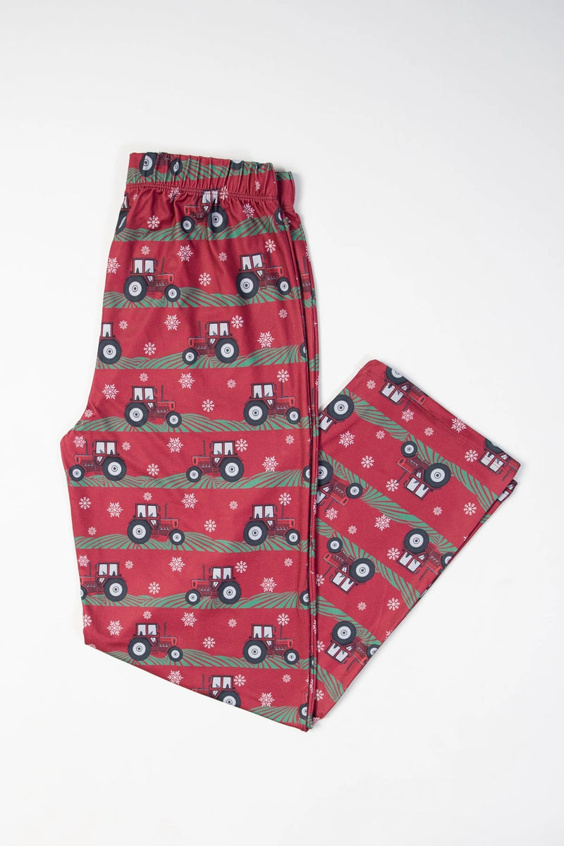 Red Tractor Christmas ADULT Bamboo PJ Pants | AFC