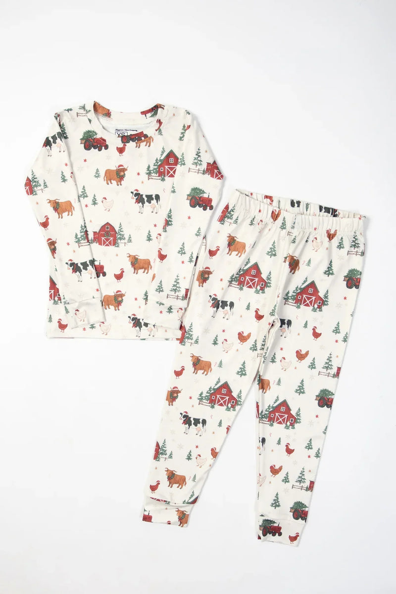 Christmas Barns & Animals Toddler/Youth Bamboo Jammies | AFC