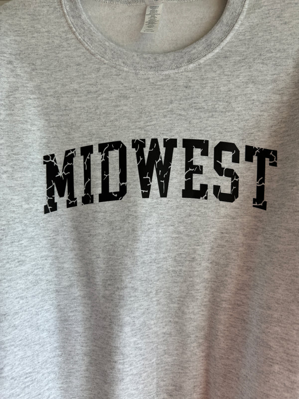 Midwest Crewneck- Ash Grey