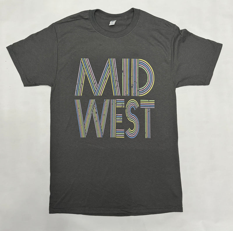 Midwest Colorful Lines-Charcoal