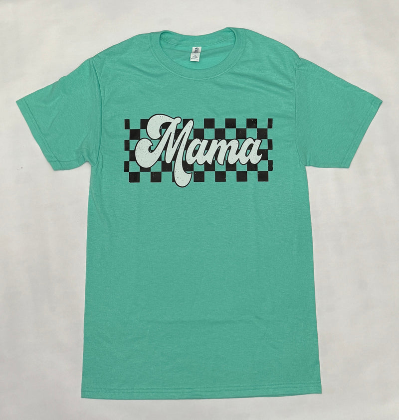 Checkered Mama- Mint