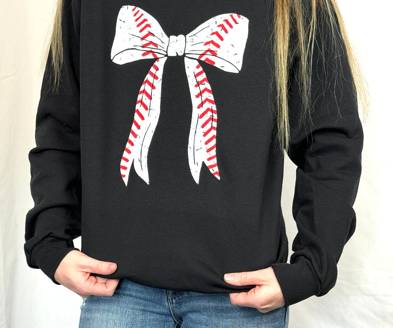 Baseball Bow-Crewneck