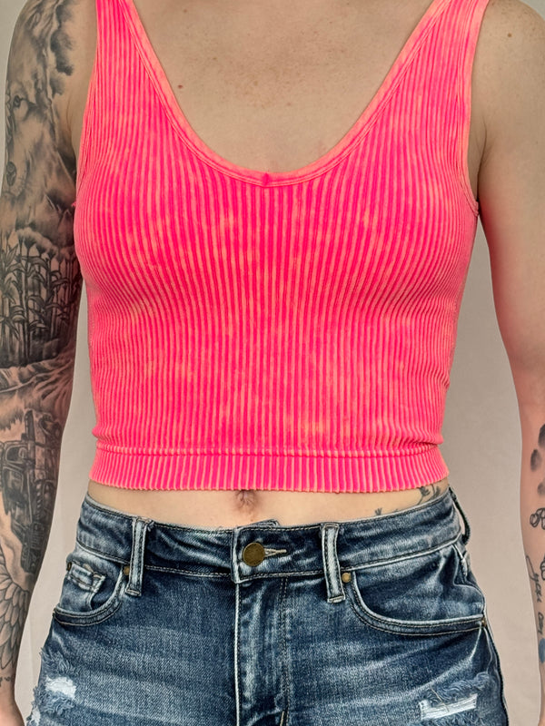 Cropped Padded Tank/Bra