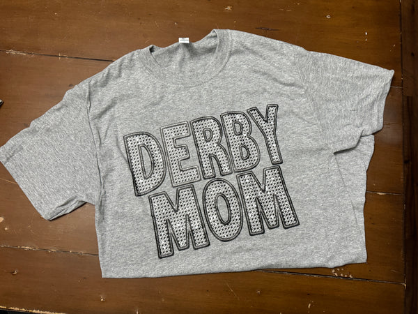 Derby Mom- Athletic Grey