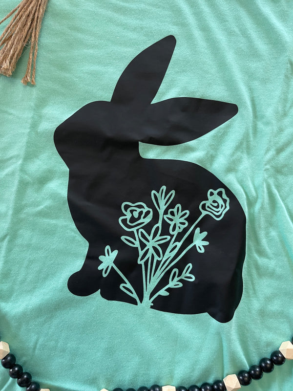 Floral Bunny- Mint