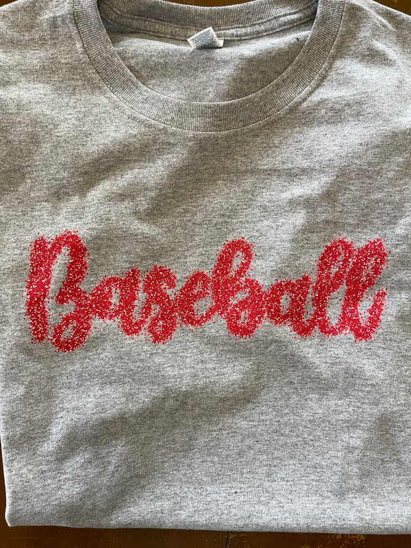 Baseball Faux Tinsel- Grey