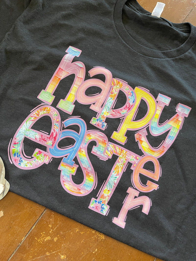 Colorful Happy Easter- Black