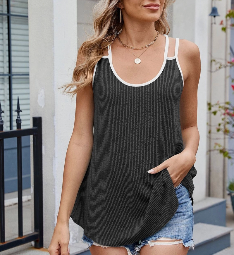 Colorblock Ribbed Tank- 2 Colors