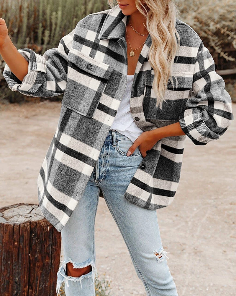 Plaid Flannel Jacket- 2 Colors