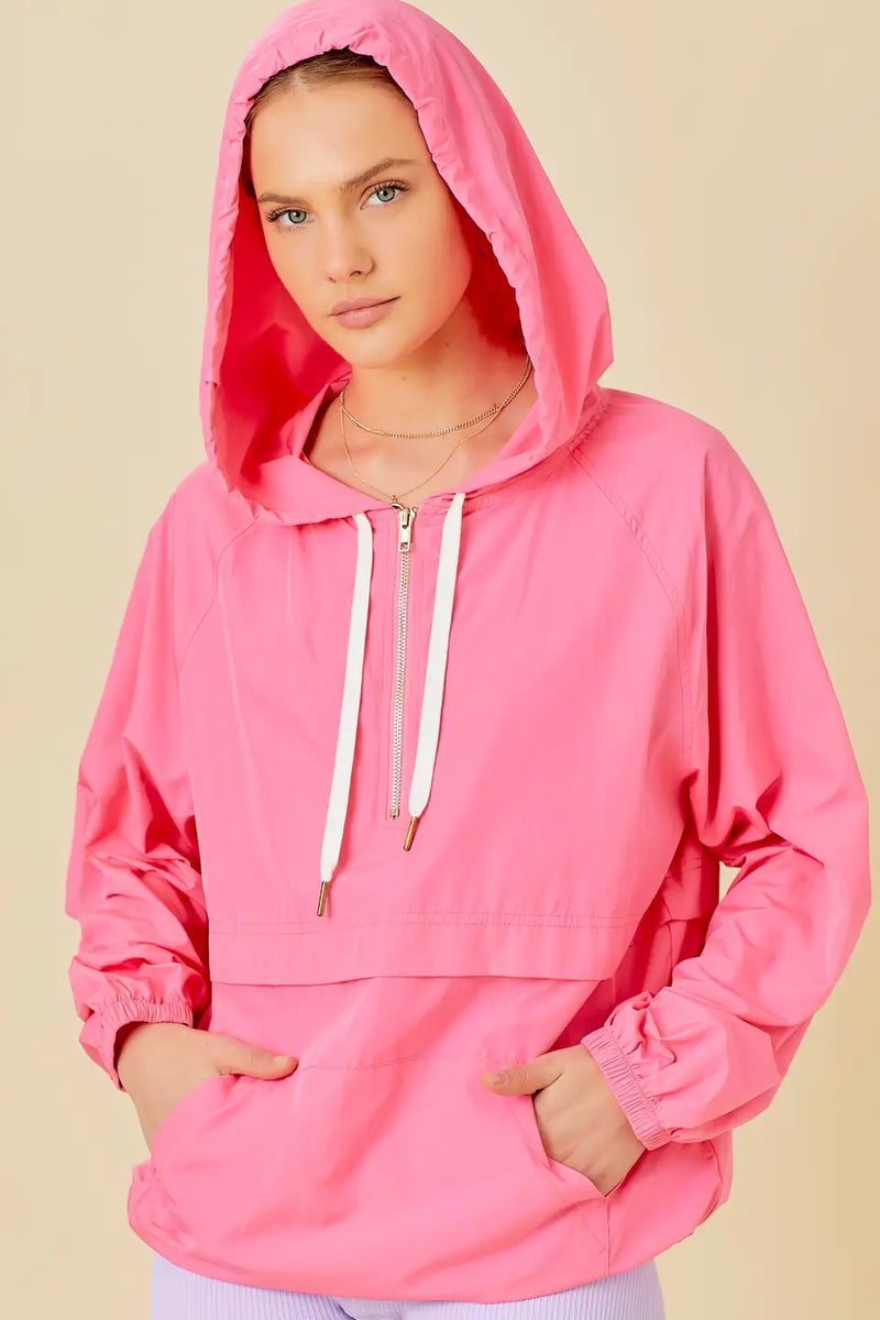 Neon Pink Windbreaker