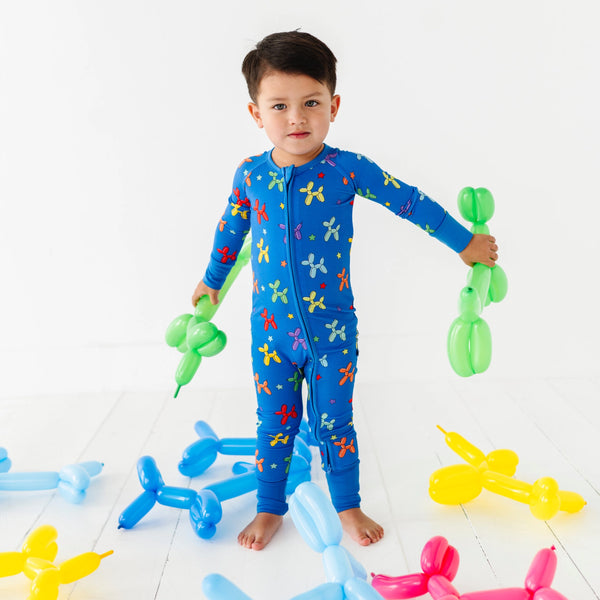 KIKI + LULU | Boy Animal Balloons Convertible Footies