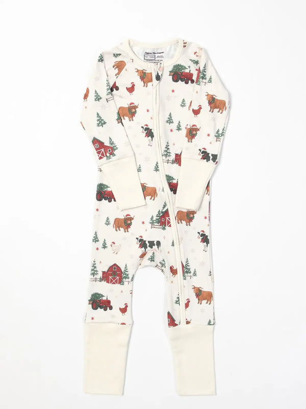 Christmas Barns & Animals Convertible Bamboo Jammies | AFC