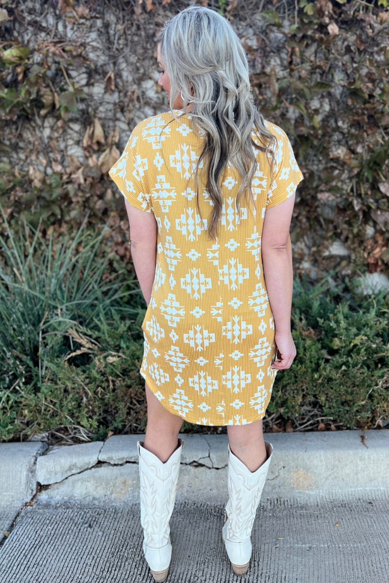 Wild Daisy Dress- Mustard