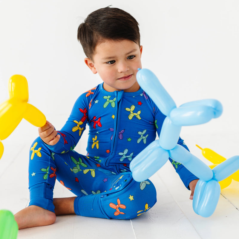 KIKI + LULU | Boy Animal Balloons Convertible Footies