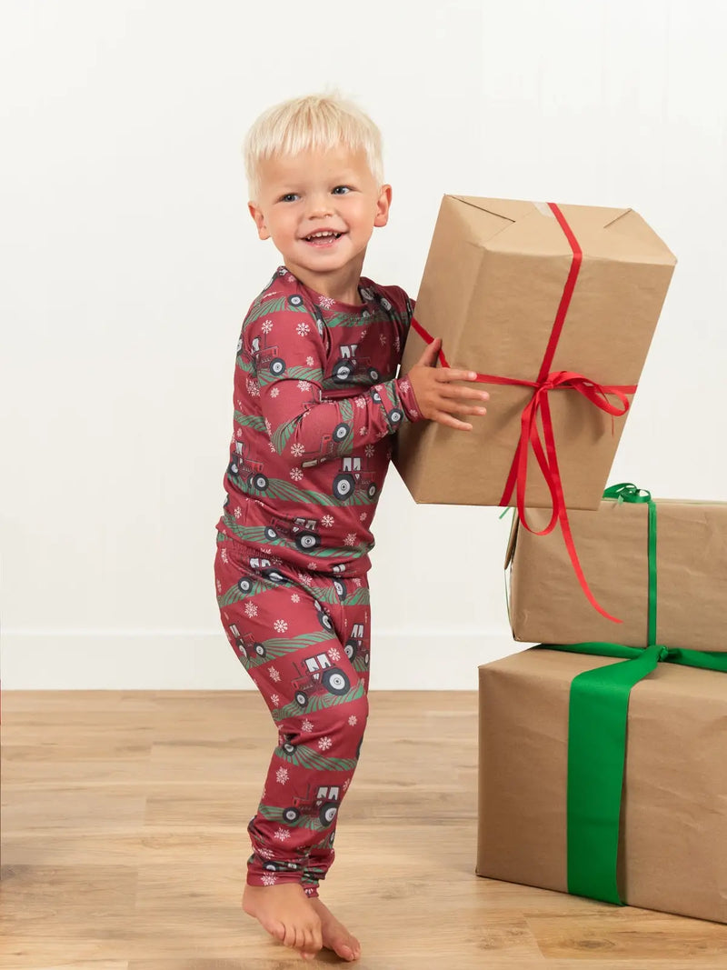 Red Tractor Christmas Toddler/Youth Bamboo Jammies | AFC