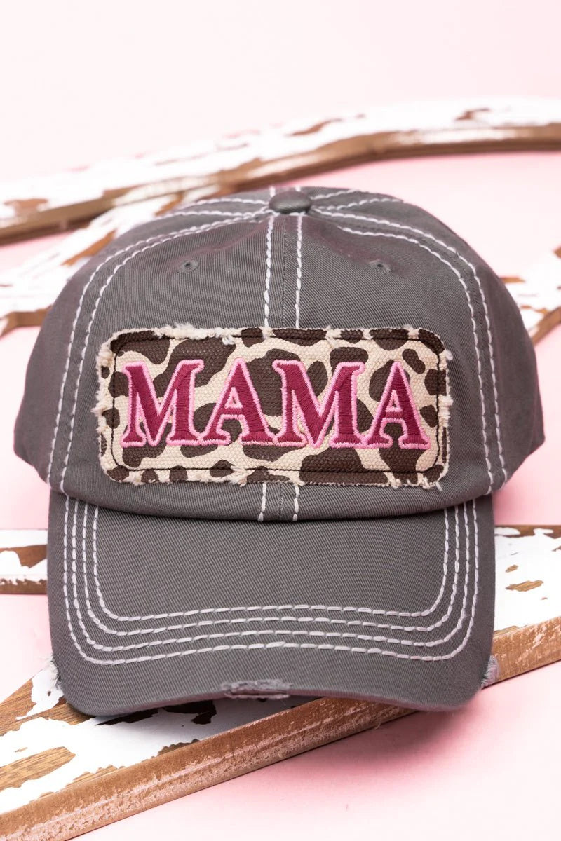 Distressed Mama Cow Hat