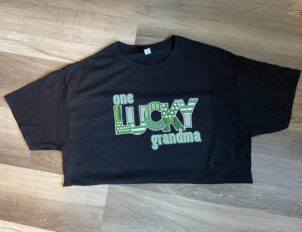 One Lucky Grandma- Black