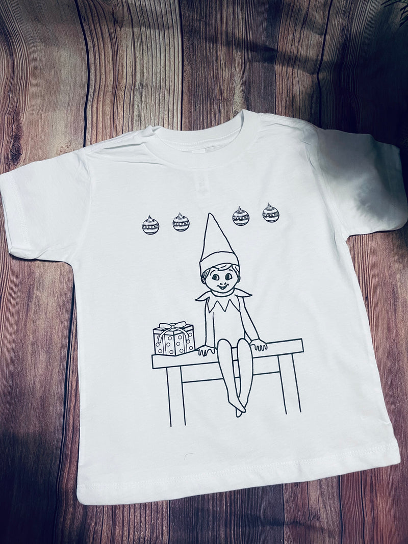 Kid's Colorable Elf Shirt