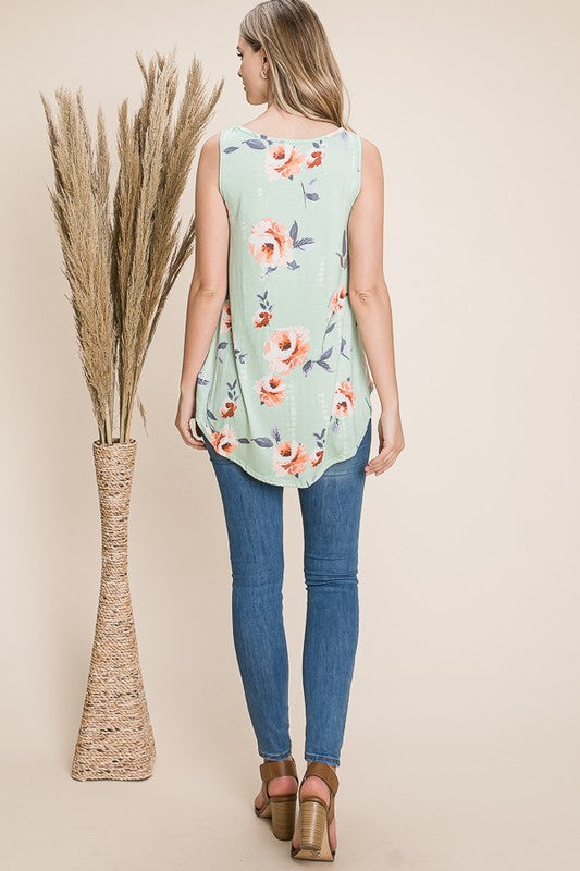 Floral Flowy Tank Top