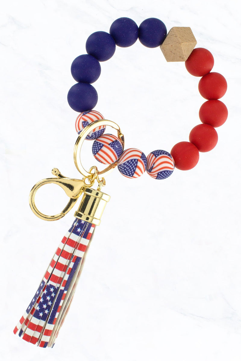 Silicone Beaded Keychain