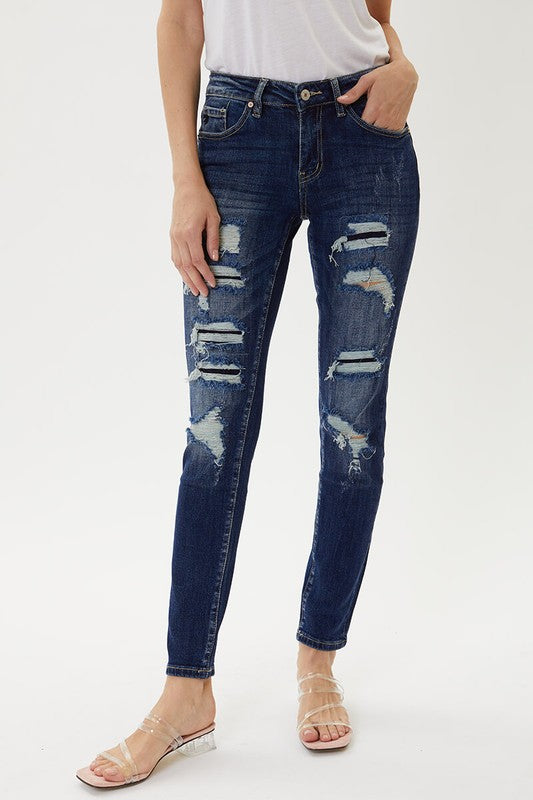 B. Mid Rise Super Skinny Jeans