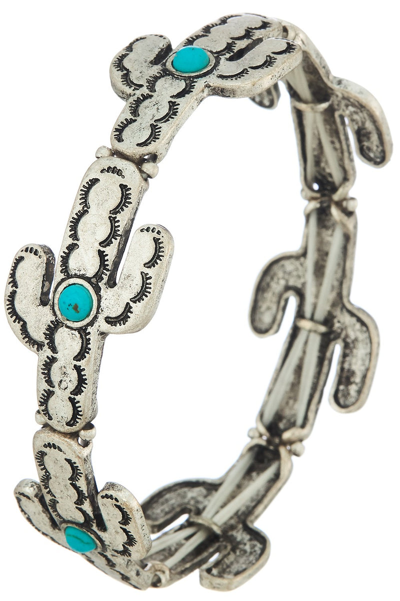 Linked Cactus Stretch Bracelet